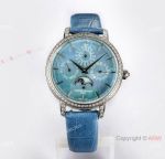 TW Factory Swiss Replica Vacheron Constantin Patrimony Lady Watch Blue MOP Dial